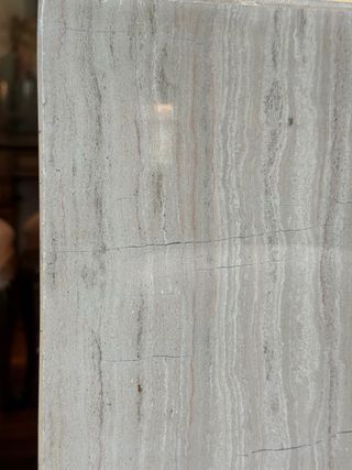 Mesa Comedor Cristal y Bases Mármol