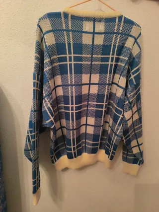 Jersey Vintage Azul y Beige