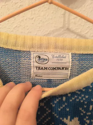 Jersey Vintage Azul y Beige