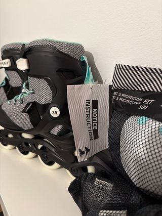 Patines talla 39 sin estrenar + rodilleras