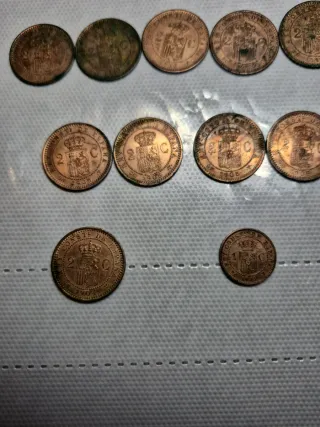 11 Monedas 2 Cént 1904-1912 y 1 de 50 cen del 69