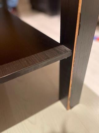 Mesa de centro Ikea negra y marrón
