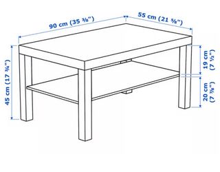 Mesa de centro Ikea negra y marrón