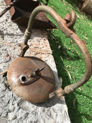 antiguo candil quinqué lampara Rústica aceite