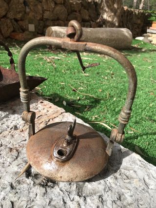 antiguo candil quinqué lampara Rústica aceite