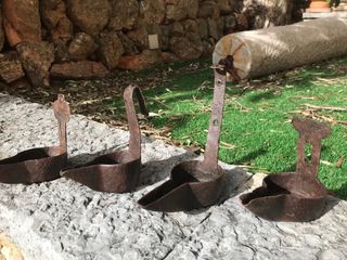 antiguo candil quinqué lampara Rústica aceite