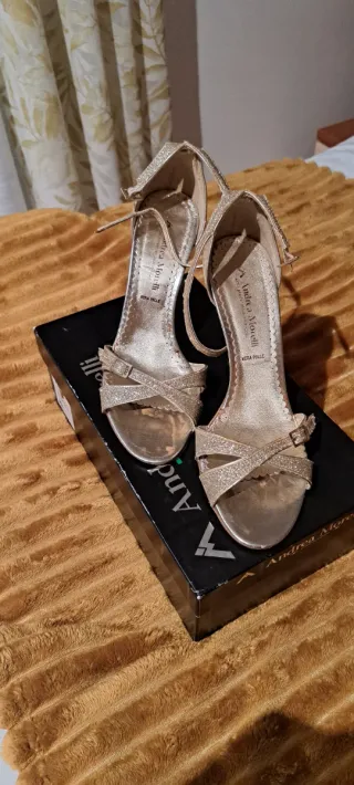 Zapatos de fiesta Andrea Morelli dorados/plateados