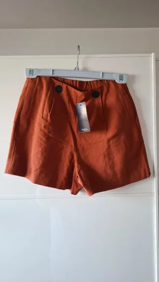 Shorts Pantalones cortos color teja mujer talla 34