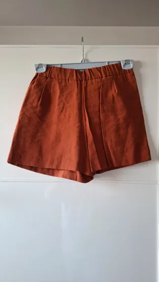 Shorts Pantalones cortos color teja mujer talla 34