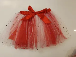 Tutú infantil 3-5 años rojo estrellas