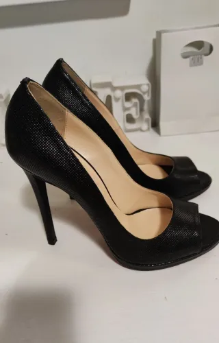 Scarpe décolleté vera pelle nere