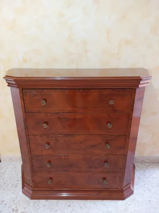 Sinfonier de madera con 5 cajones