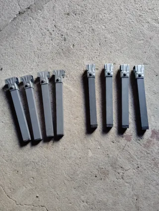 2 Somieres de cama metálico con lamas de madera