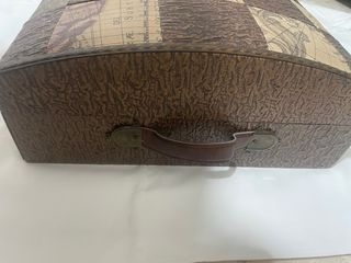 Caja baúl estilo mapa antiguo