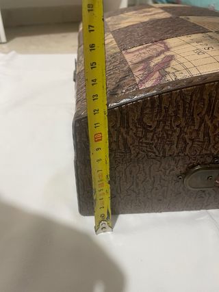 Caja baúl estilo mapa antiguo