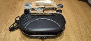 Raclette grill y plancha eléctrica