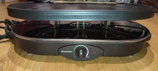 Raclette grill y plancha eléctrica