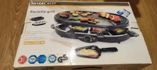 Raclette grill y plancha eléctrica