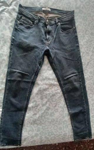 Pantalones Vaqueros Zara Hombre Azul Talla EUR 44