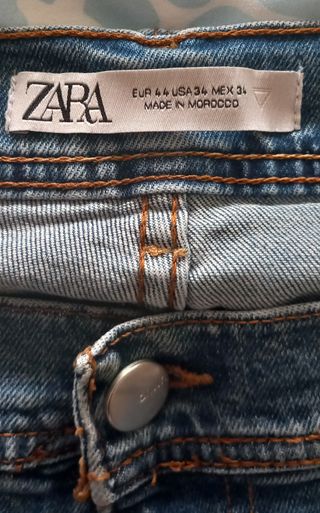 Pantalones Vaqueros Zara Hombre Azul Talla EUR 44