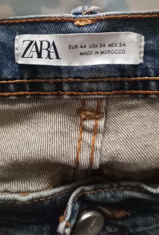Pantalones Vaqueros Zara Hombre Azul Talla EUR 44