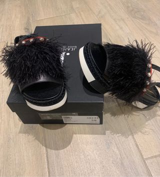 Sandalias Jeannot Talla 38 Pelo Negro