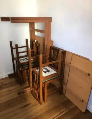 Mesa comedor extensible madera