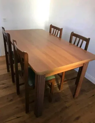 Mesa comedor extensible madera