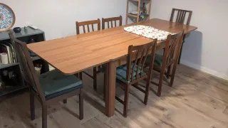Mesa comedor extensible madera