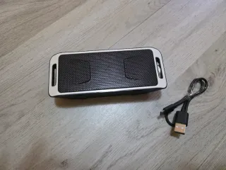 Cassa Bluetooth Nera e Argento.