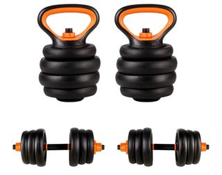 Juego de pesas y mancuernas ajustables