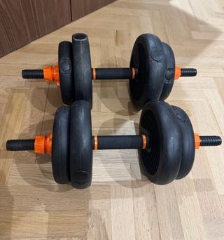 Juego de pesas y mancuernas ajustables