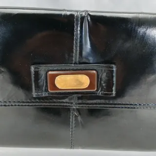 Pochette vintage anni 70 nero e oro