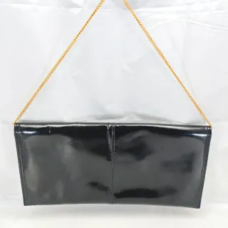 Pochette vintage anni 70 nero e oro