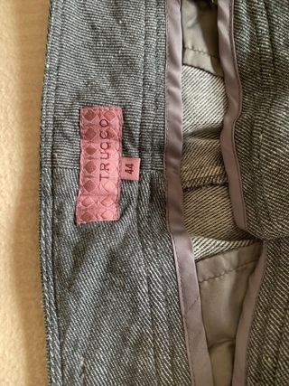 Pantalón elegante gris mujer entretiempo