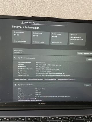 Huawei Matebook D16 2024 8GB-512GB gris