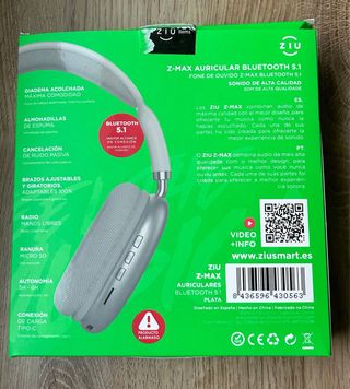 Auriculares Ziu Z-Max Plata y Blanco