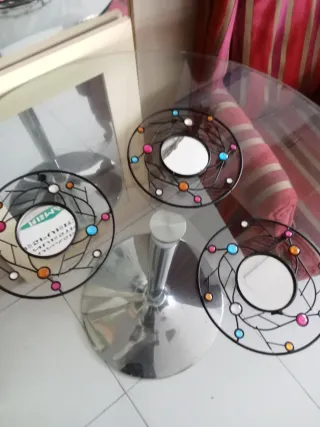 3 Espejos Decorativos Multicolor