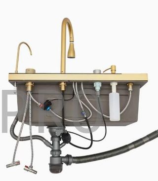 Fregadero Oro Multifunción con Pantalla Digital