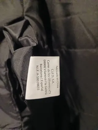 Chaleco reversible acolchado negro/gris