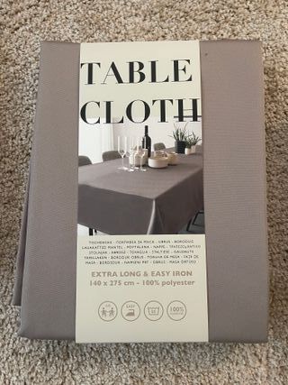 Mantel Mesa Extra Largo Gris 140x275cm