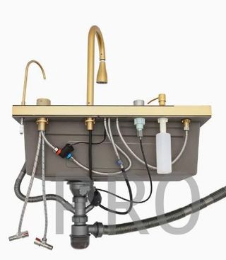 Fregadero Oro Multifunción con Pantalla Digital