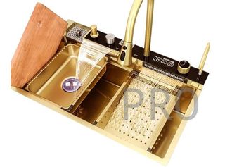 Fregadero Oro Multifunción con Pantalla Digital