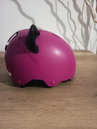 Casco de esquí rosa para niña