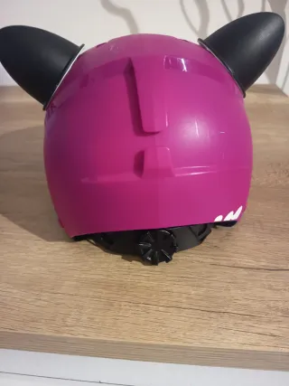 Casco de esquí rosa para niña