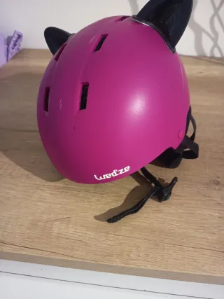 Casco de esquí rosa para niña