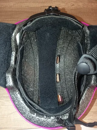 Casco de esquí rosa para niña