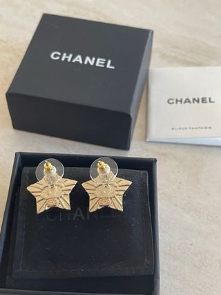 Orecchini Chanel Stella Oro Bianco