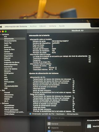 MacBook Air M3 8GB RAM Plata