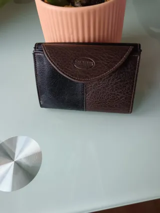 Monedero GRUMMIS Negro y Marrón